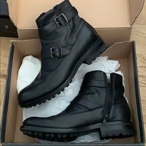 FRYE - Moto Boots - Black Full Grain (NEW)